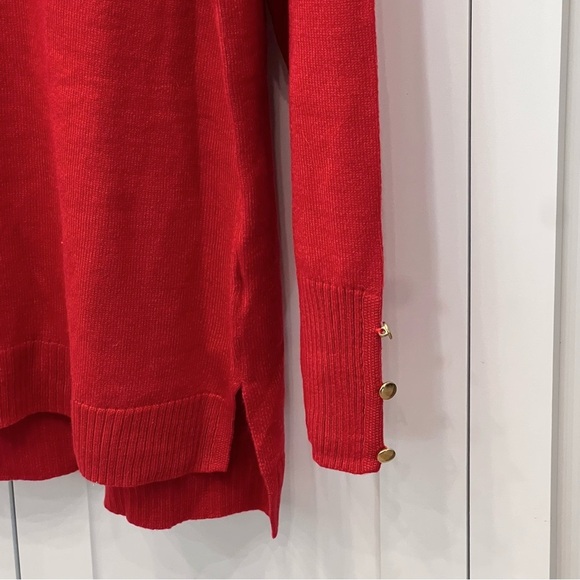 IMAN 2PC Scarlet Sage Red Sweater with (separate) Infinity Ribbed Scarf - Picture 4 of 12